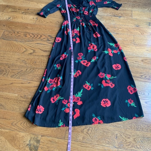 Express‎ Black Floral Maxi Dress - Picture 7 of 9